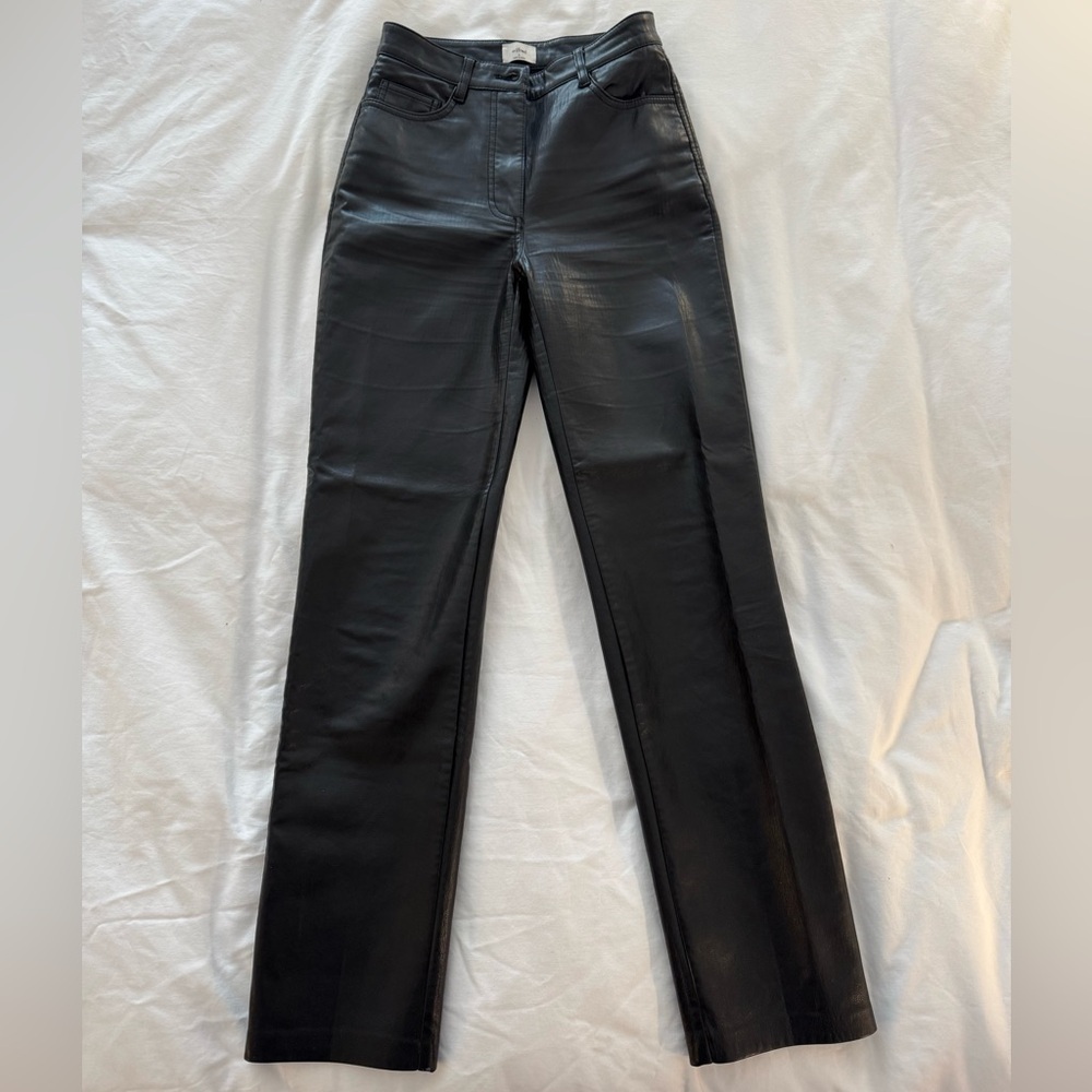 Aritzia Wilfred The Melina Pant Black Faux-Leather